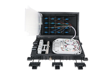 Cierre de Empalme QuickNap para 16 Acopladores SC Simplex, PLC splitter 1x16 SCU y 36 Empalmes grado IP68 Clamp-Block (incluye charolas y 36 mangas)