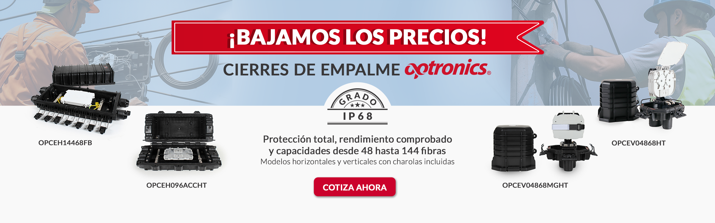 Cierres de empalme Optronics